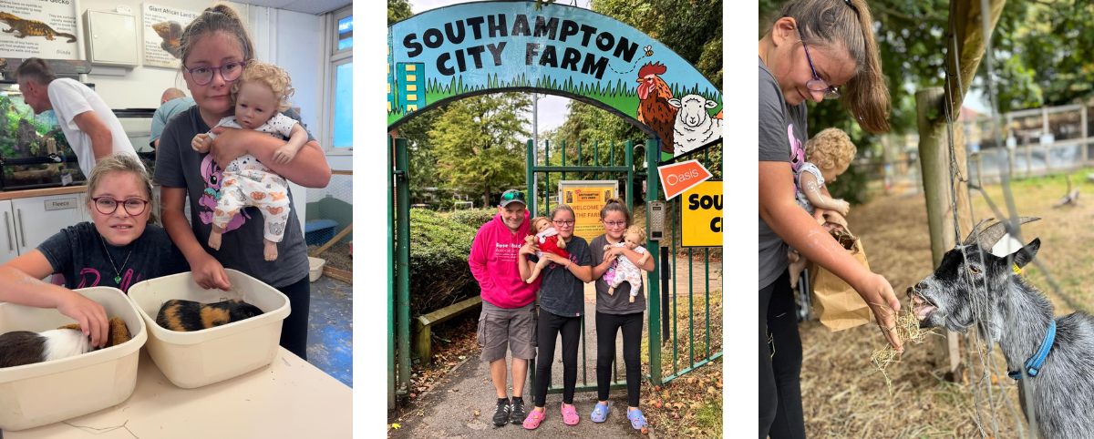 Darcey and Eden at Southampton City Farm